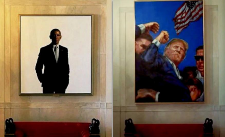 Новини світу - У Білому домі портрет Обами замінили на картину з Трампом після замаху
