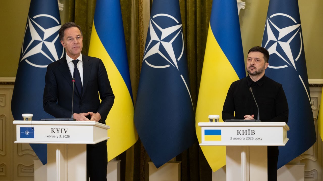 Фото для новини:Спілкування Володимира Зеленського й Марка Рютте з медіа