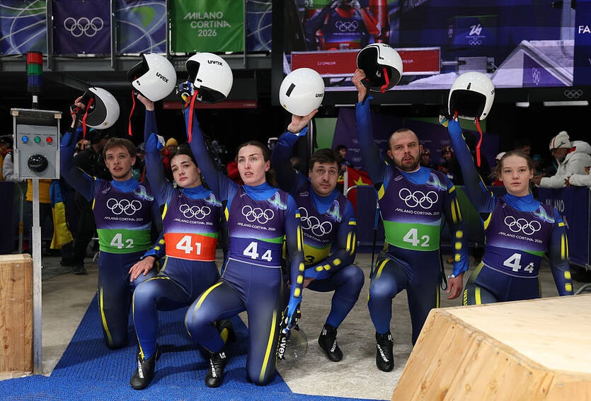 Фото для новини:У змішаній естафеті на санях Україна на Олімпіаді в Італії стала шостою