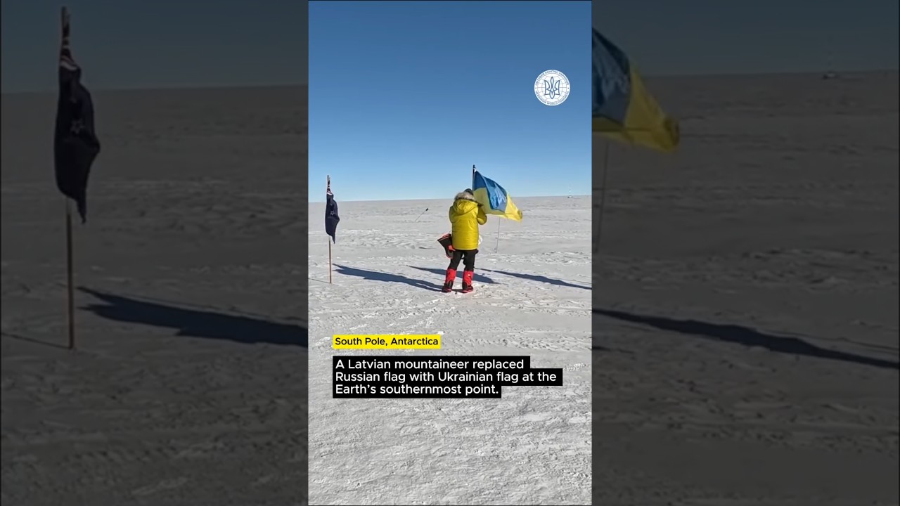 Фото для новини:🇱🇻🇺🇦Латвійський альпініст Юріс Улманіс здійснив символічний крок підтримки України