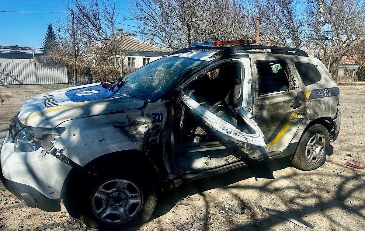 Фото для новини:Дрон РФ поранив шістьох поліцейських в Нікополі