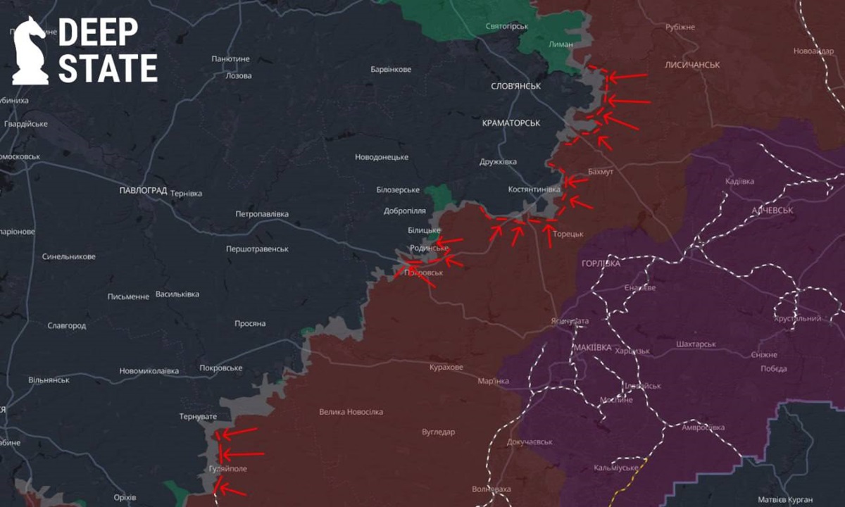 Фото для новини:У DeepState назвали найактивніші ділянки фронту