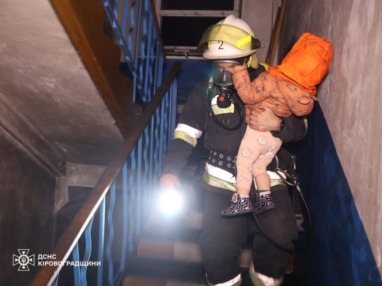 Фото для новини:У Кропивницькому врятували 6 людей під час пожежі в багатоповерхівці