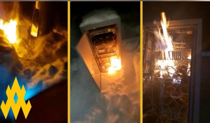 Фото для новини:У РФ партизани спалили три антени РЕБ