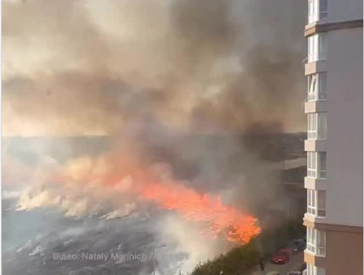 Фото для новини:У Софіївській Борщагівці вирує масштабна пожежа