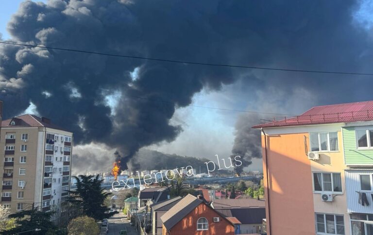 Фото для новини:Видно з космосу. Потужний удар по НПЗ в Туапсе